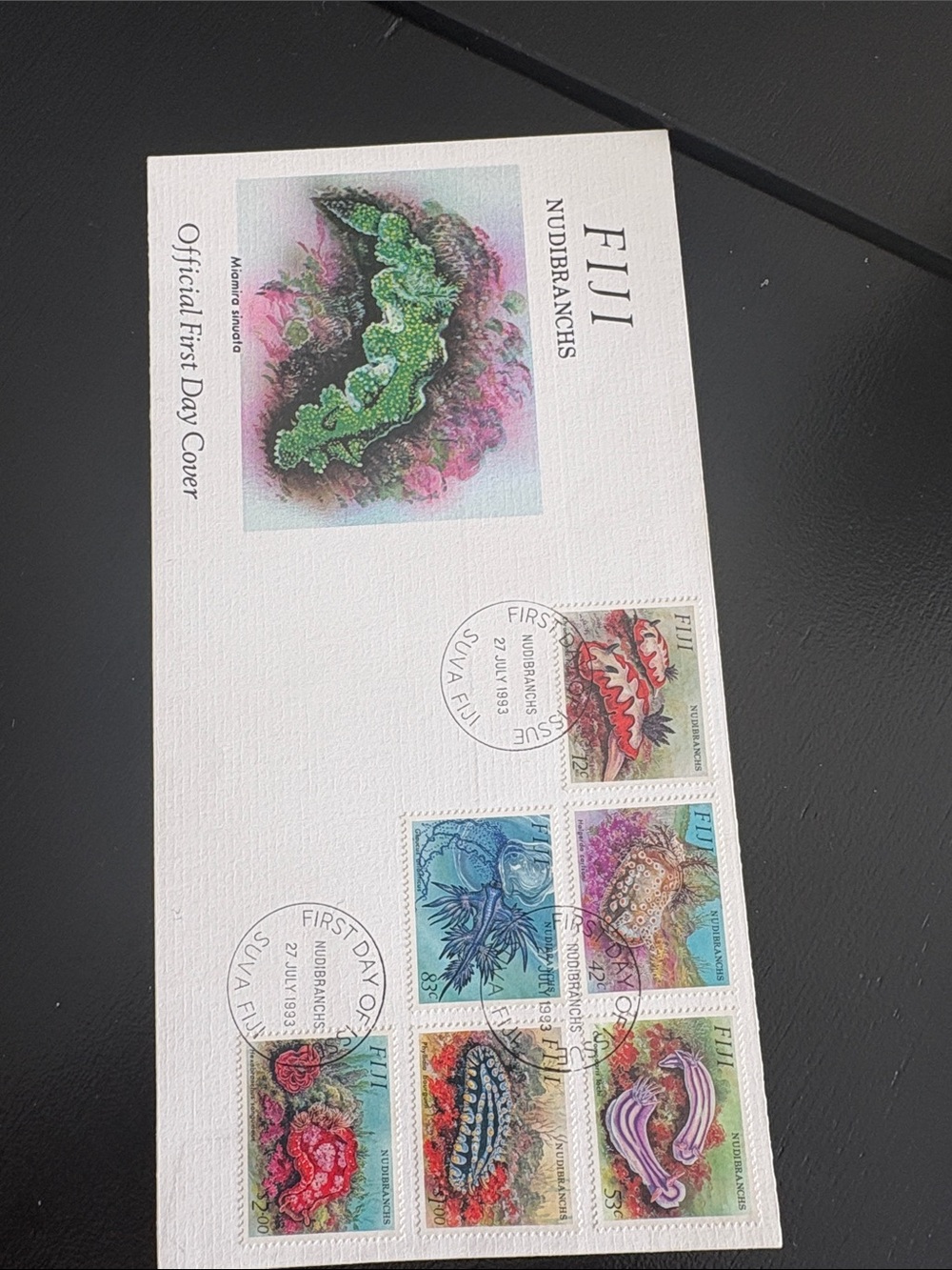 Fiji Nudibranchs Collectible First Day Cover - envelope